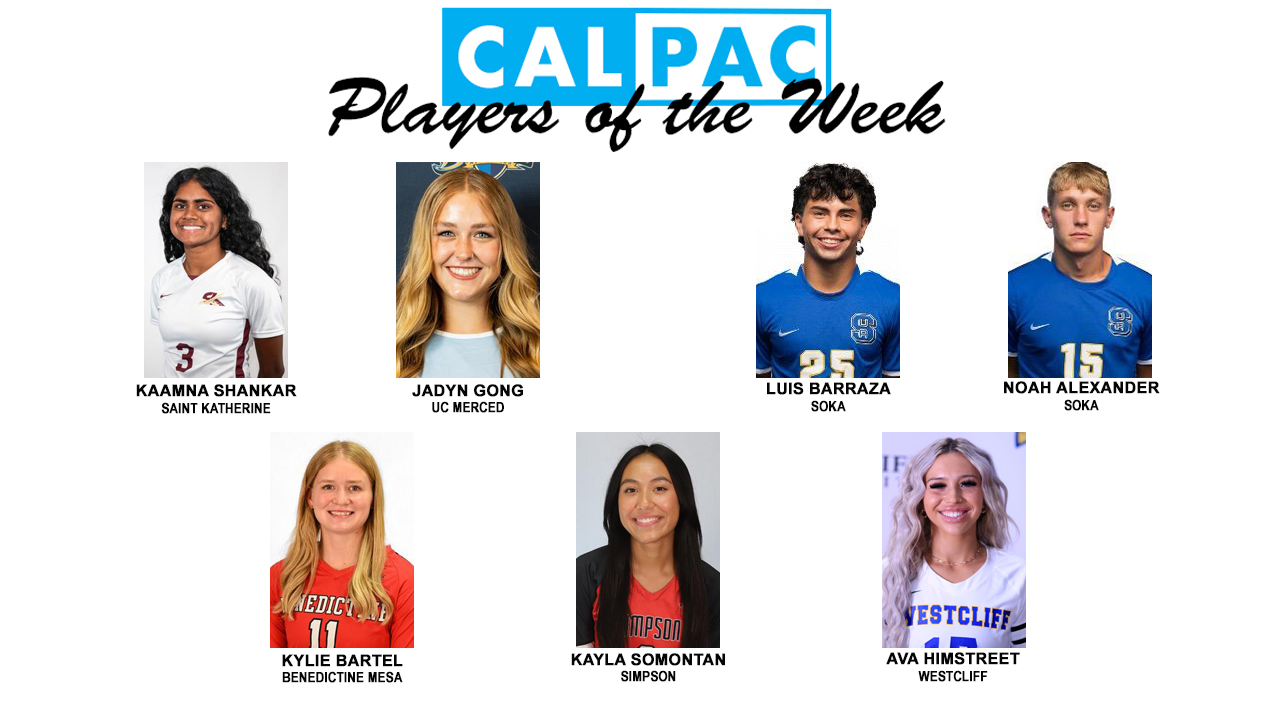 Cal Pac Selects Players of the Week for Oct. 30