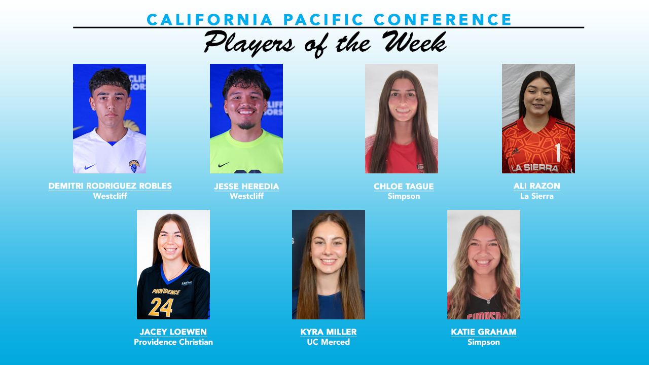 Cal Pac Selects Players of the Week for Sept. 9